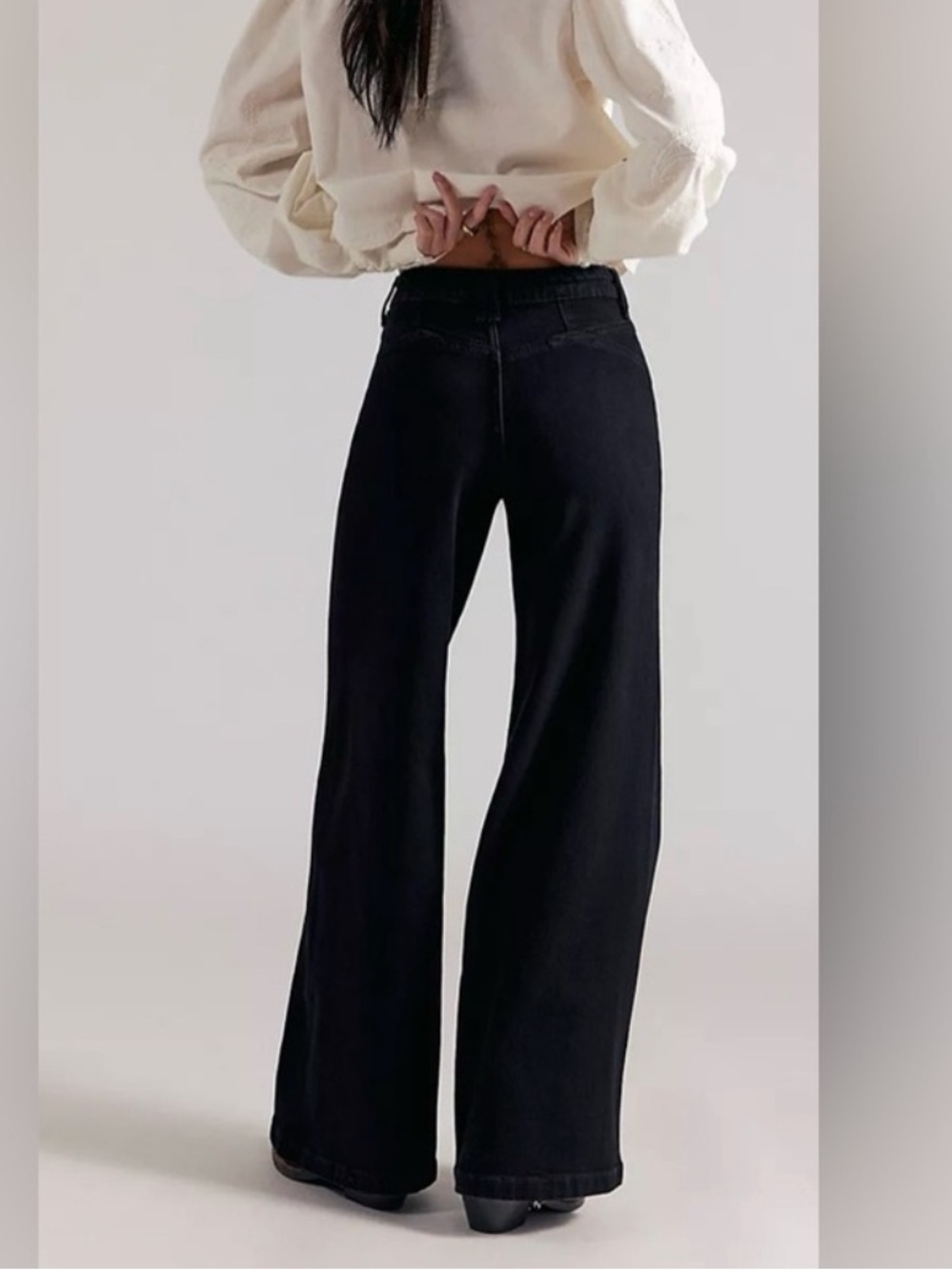 Free People We The Free Kellee High-Rise Palazzo Jeans - Picture 4 of 14